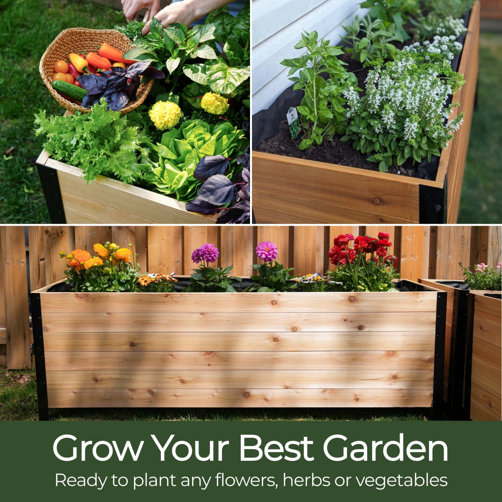 18″ x 72″ Deep Root Raised Garden Bed - 30″ TALL / Select Grade