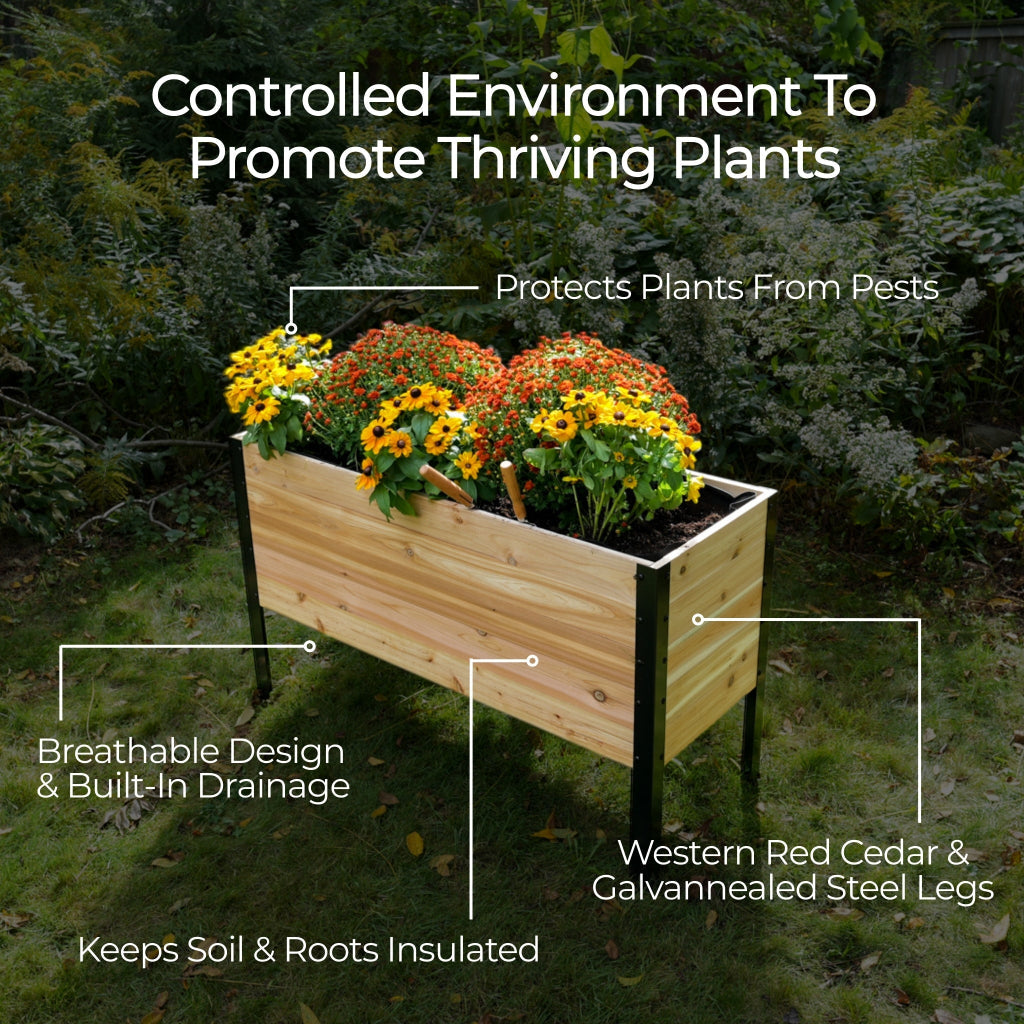18″ x 72″ Deep Root Raised Garden Bed - 30″ TALL / Select Grade