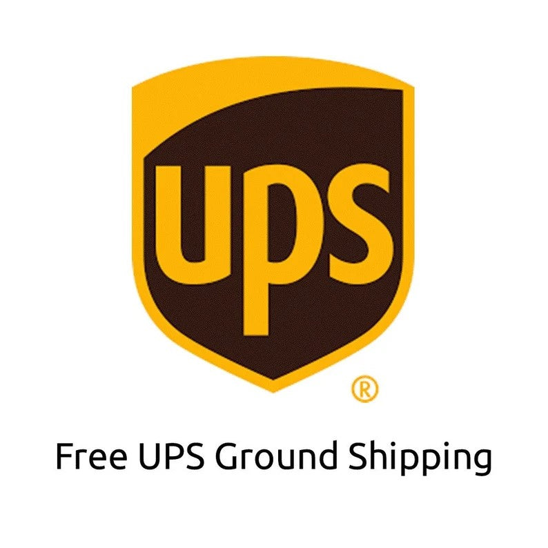 the ups logo with the words free ups ground shipping