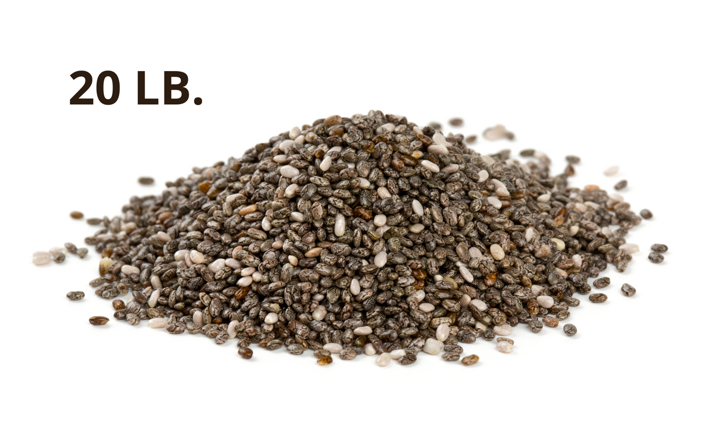 White Chia Seeds – Organic, Non-GMO | 20 lb. Bulk
