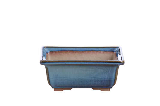 Willow Bonsai Ceramics Square Bonsai Pot 5.5 Inch – Low‑Profile Square Ceramic Bonsai & Succulent Planter with Accentuated Rim, High‑Fired Frost‑Proof Stoneware, Handmade in USA (Peacock 2025)