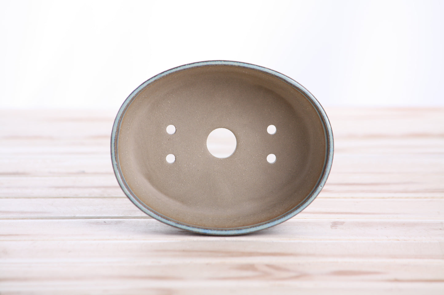 Willow Bonsai Ceramics Oval A Bonsai Pot – 5 Inch (Glacier)