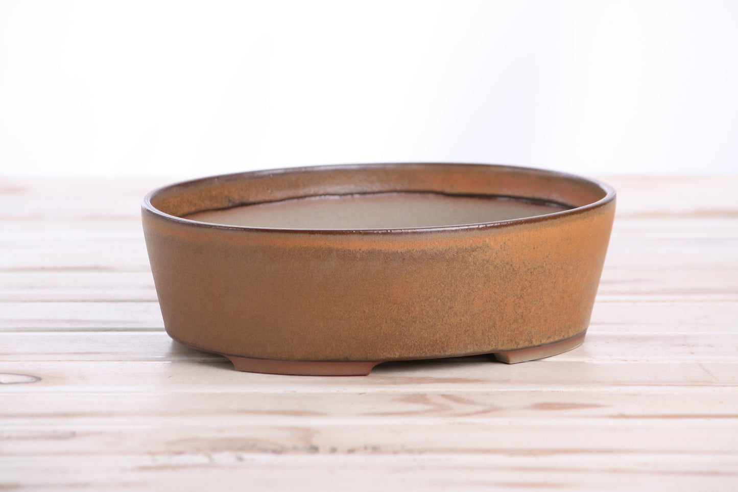 Willow Bonsai Ceramics Oval A Bonsai Pot – 8 Inch (Deep Stone)