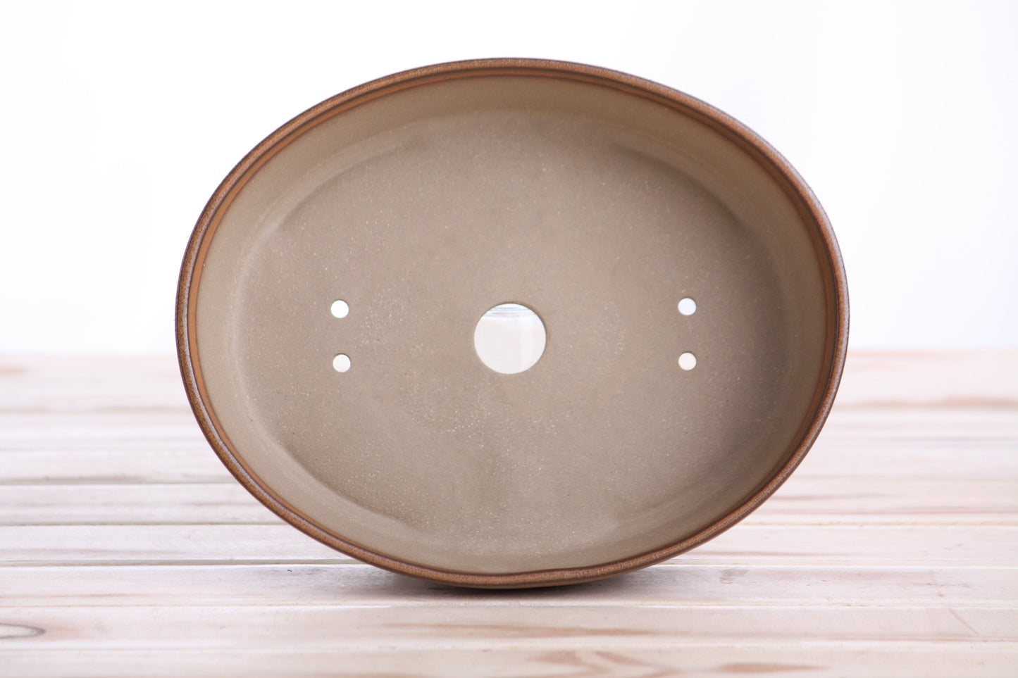 Willow Bonsai Ceramics Oval A Bonsai Pot – 8 Inch (Deep Stone)