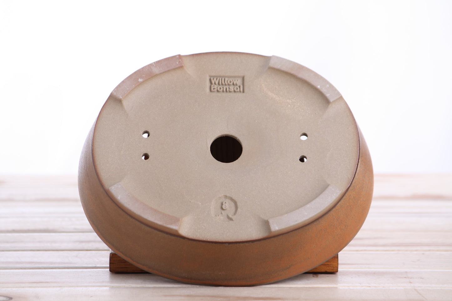 Willow Bonsai Ceramics Oval A Bonsai Pot – 8 Inch (Deep Stone)