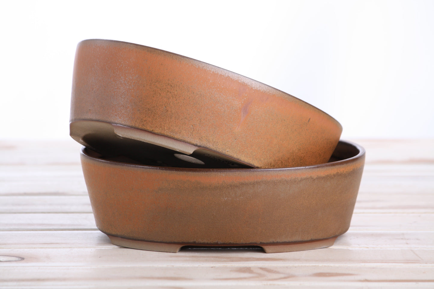 Willow Bonsai Ceramics Oval A Bonsai Pot – 8 Inch (Deep Stone)