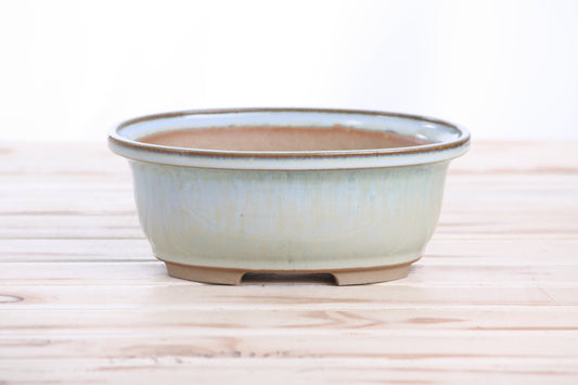 Willow Bonsai Ceramics Fat Bonsai Pot – 7.5 Inch (Glacier)