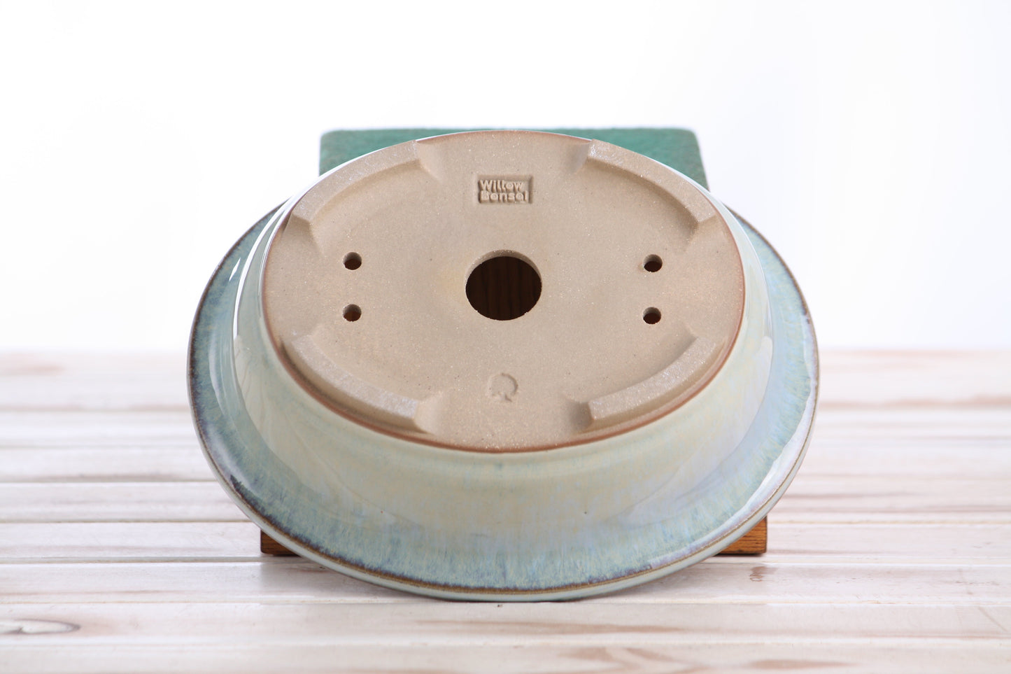 Willow Bonsai Ceramics Fat Bonsai Pot – 7.5 Inch (Glacier)