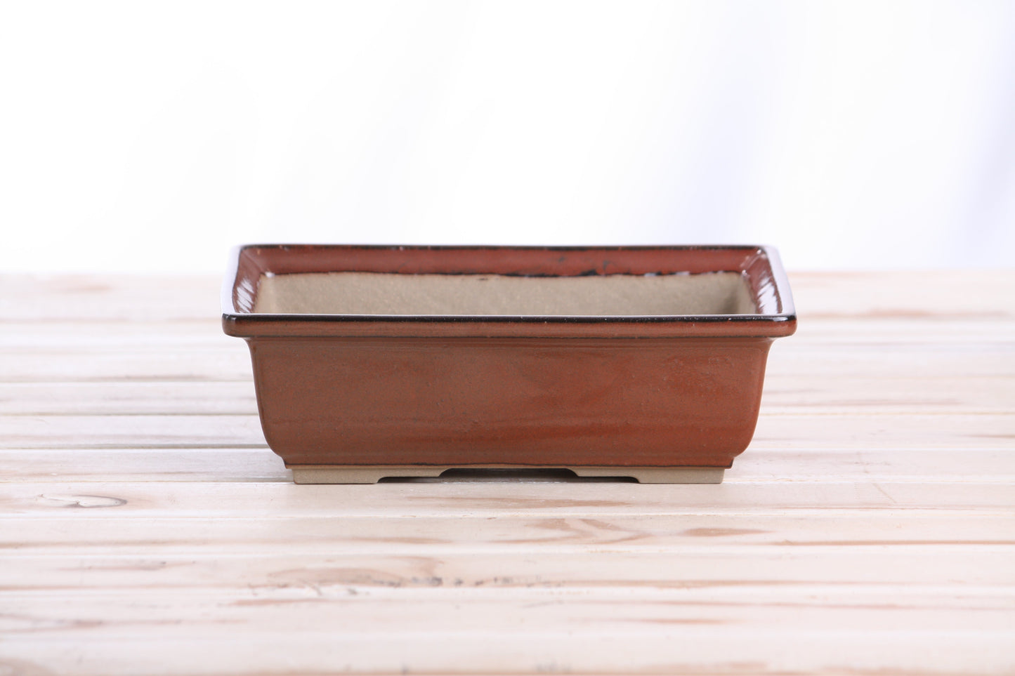 Willow Bonsai Ceramics Rectangle Bonsai Pot – 8 Inch (Sunset)