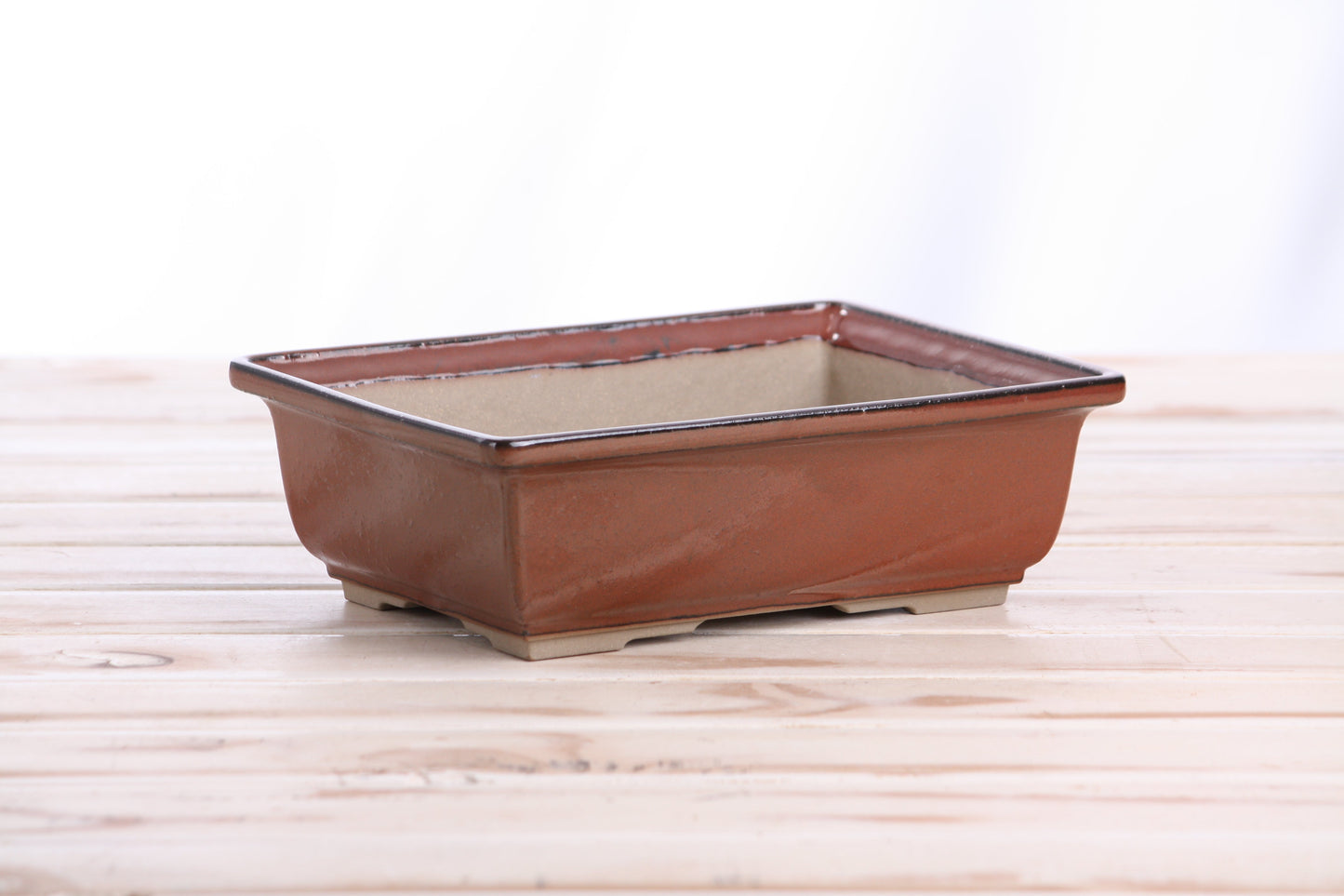 Willow Bonsai Ceramics Rectangle Bonsai Pot – 8 Inch (Sunset)