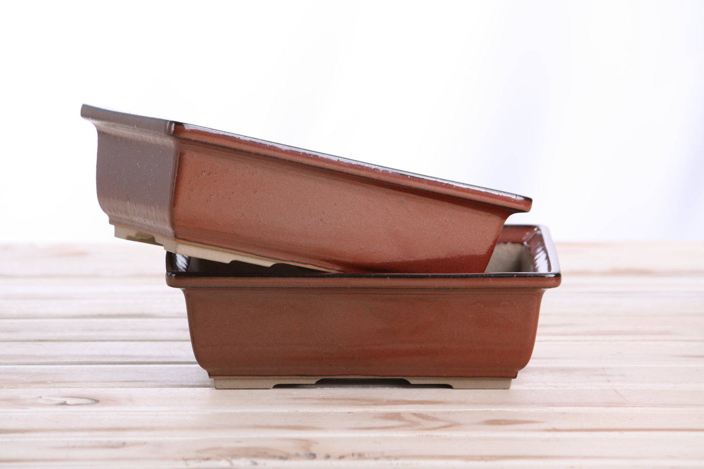 Willow Bonsai Ceramics Rectangle Bonsai Pot – 8 Inch (Sunset)