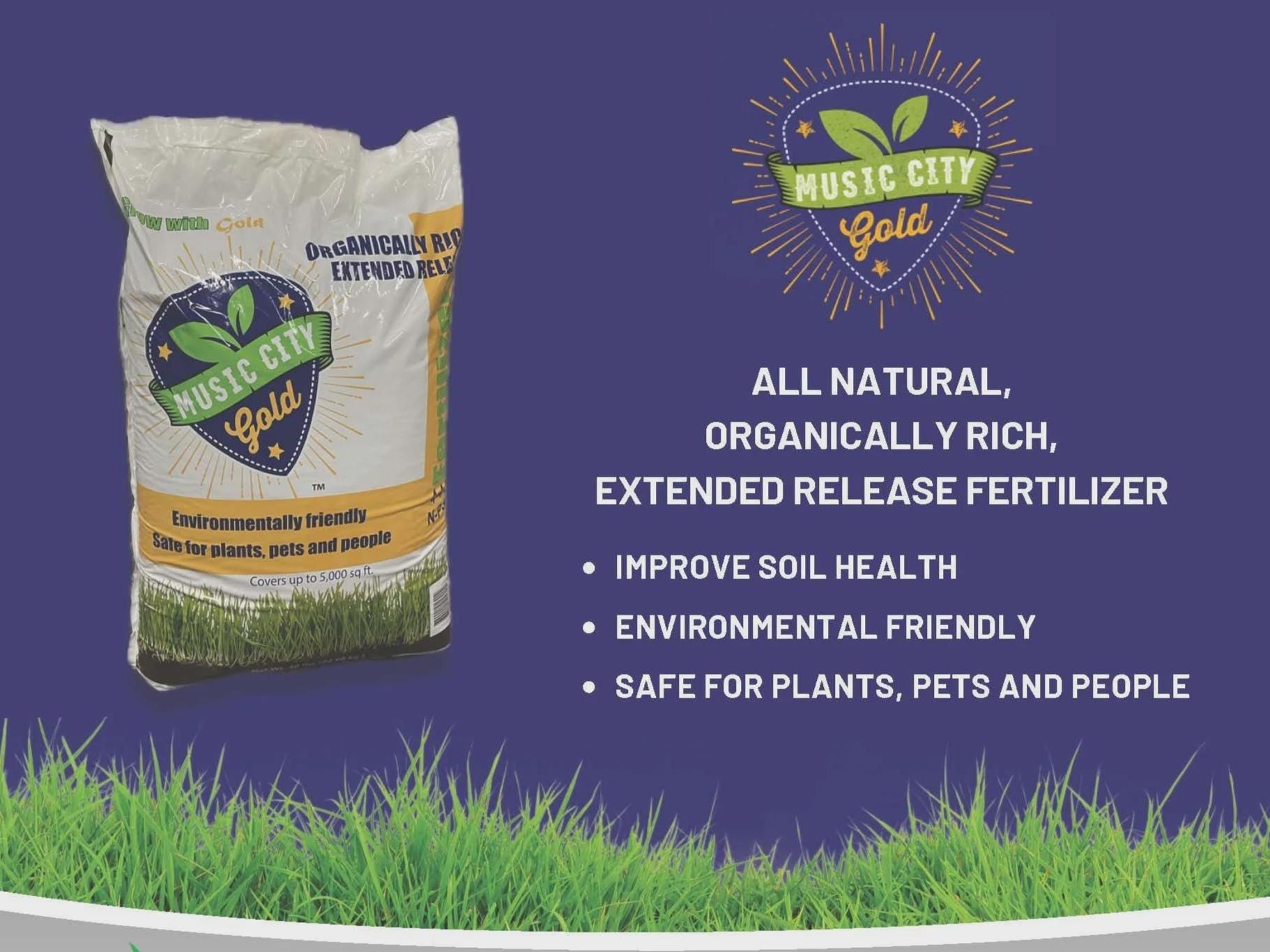 Music City Gold Fertilizer | Organic | Garden Fertilizer for Fruit Trees, Vegetables, Flowers & Houseplants | Natural Boost | Deer Repellant